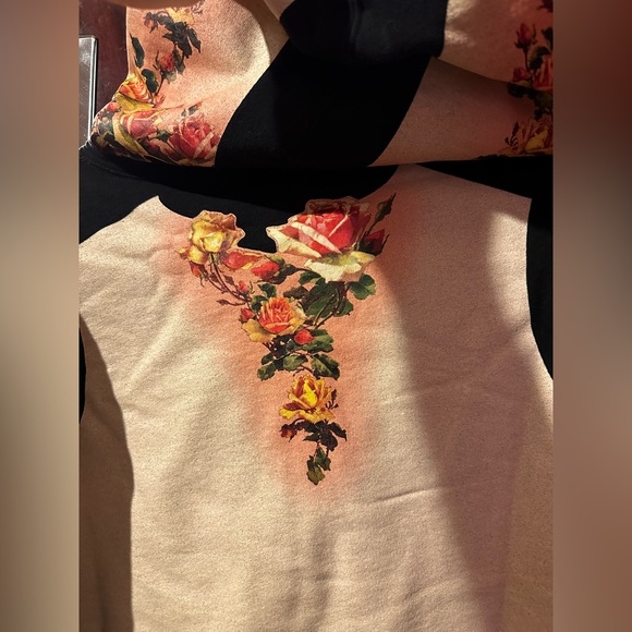 New Supreme Jean Paul Gaultier Black Floral Print Logo Hoodie SS19 Men's Size S - Picture 5 of 7